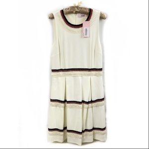 JustFab Day Novelty Trim Fit & Flare Dress